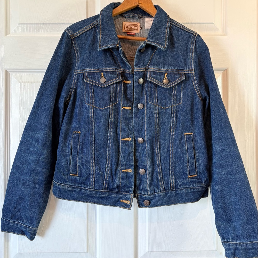 Schmidt Workwear 100% Cotton Trucker Denim Jean Jacket Size Medium